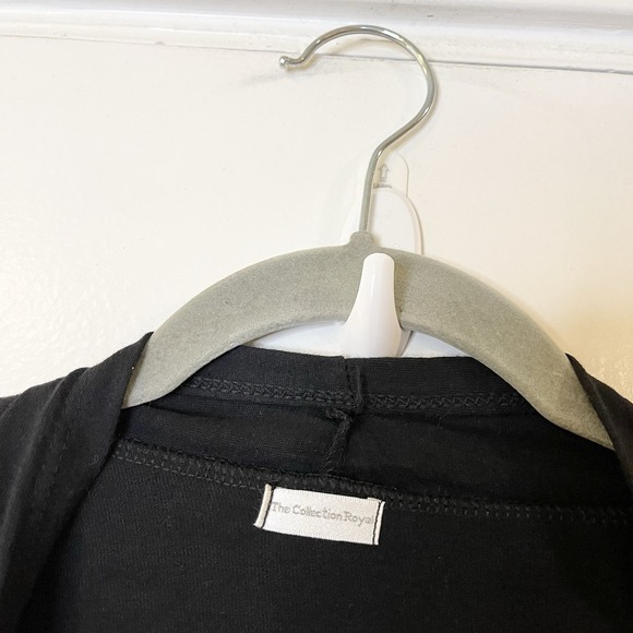 The Collection Royal Tie Dye Tunic Cardigan Open Front Duster Black Rainbow L XL - Picture 6 of 8